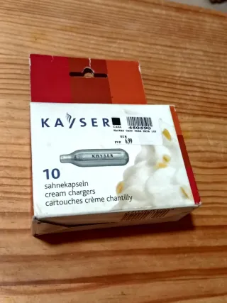 Sifón de cocina de aluminio, en su caja original