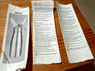 Sifón de cocina de aluminio, en su caja original