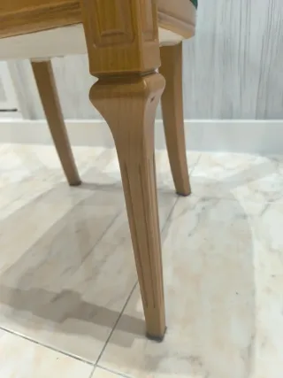 Lote 4 Sillas Madera Tapizadas