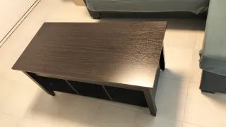 Mesa de centro wengue elevable