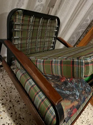 Sillón individual tela tartán (Son 3 sillones)