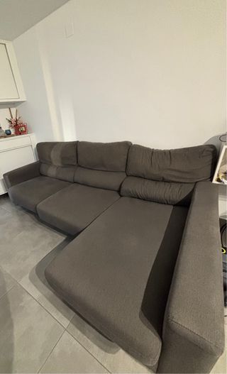 Sofá Chaiselongue Gris Tela