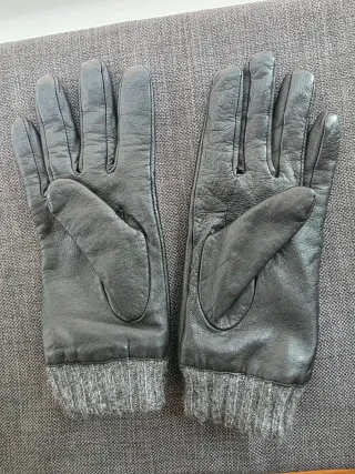 Guantes tipo cuero y punto Talla Única