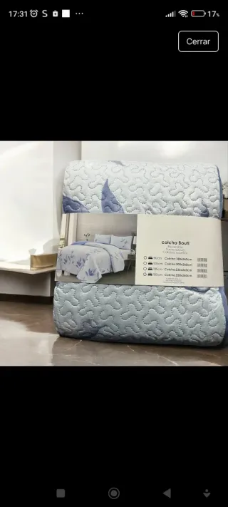 Colcha de entretiempo azul y blanco