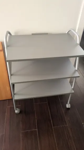 Carrito Auxiliar Gris 3 Estantes