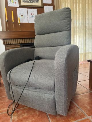 Sillón relax reclinable tela gris