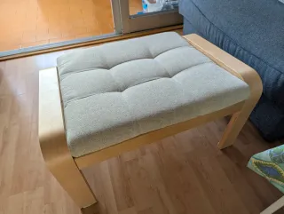 Reposapiés Ikea Madera gris
