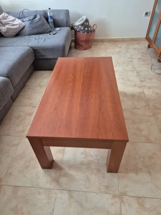 Mesa baja madera cerezo elevable