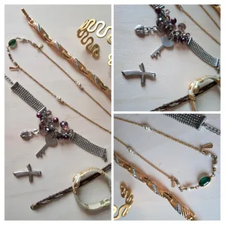 Lotto Bigiotteria Oro e Multicolor