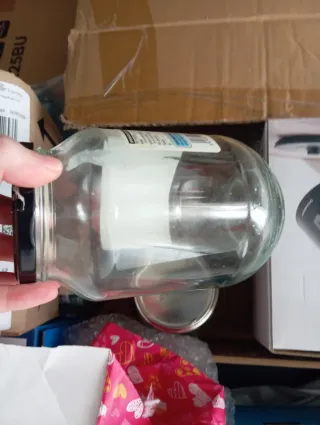 Pack 6 vasos lisos de vidrio + 5 tarros grandes