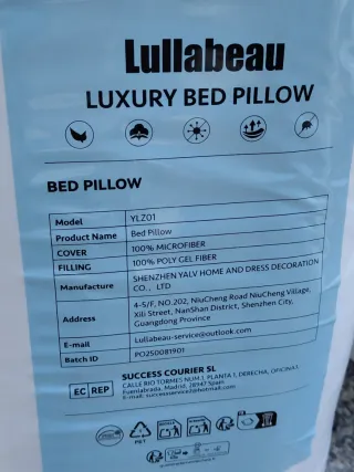 Set 2 Cuscini Letto Lullabeau 50x70 cm Nuovi