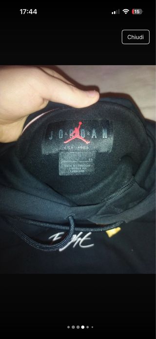 Felpa Jordan Originale Nera