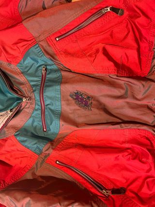 Chaqueta K2 Vintage Esquí Roja y Turquesa
