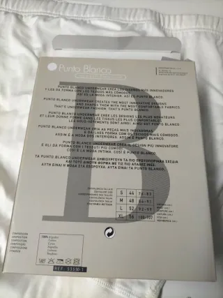 Slip Punto Blanco Algodón Blanco Talla XL