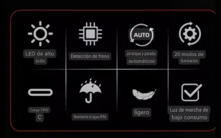 Luz bici advertencia