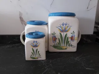 3 contenitori Ceramica Bristol Pottery collezionis