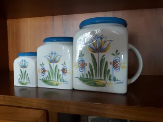 3 contenitori Ceramica Bristol Pottery collezionis