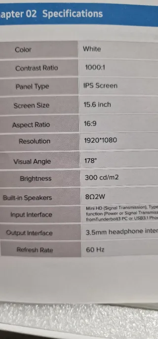 Monitor Gaming UPERFECT 15.6 pulgadas