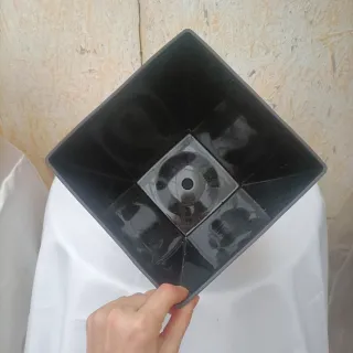 Vaso Nero Plastica 20cm