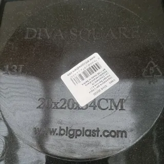 Vaso Nero Plastica 20cm