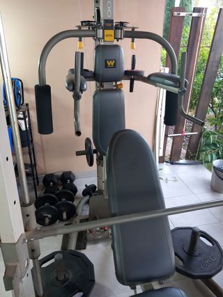 Multiestación Weider C700 + Pesas Olímpicas