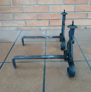 Morillos de chimenea de metal