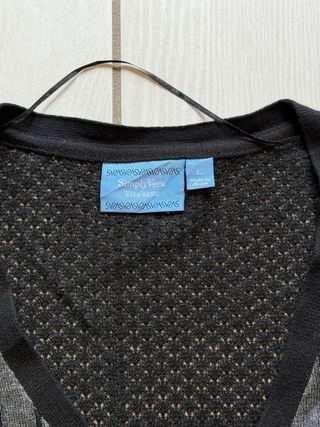 Cardigan Vera Wang grigio e nero