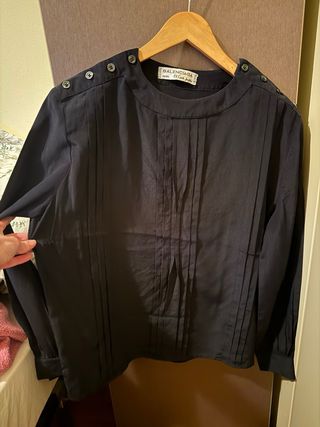 Blusa Balenciaga Paris Vintage Negra