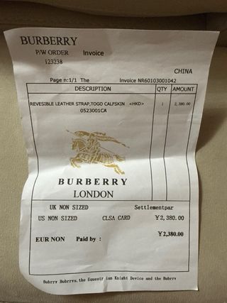 Cintura Burberry