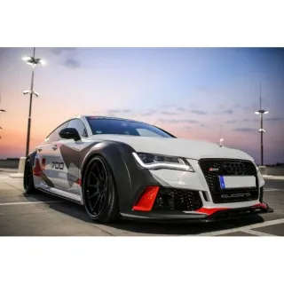 Paragolpes delantero + Añadido Carbono para Audi A