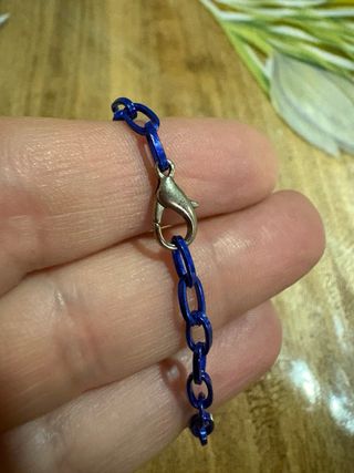 Bracciale con catena blu e ciondolo Union Jack