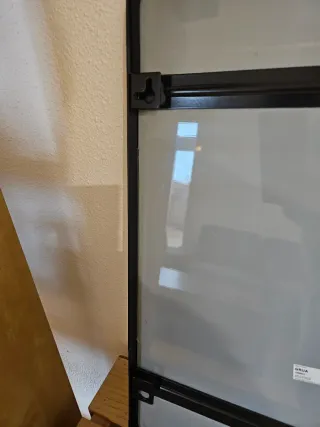 Espejo Rectangular Marco Negro Moderno