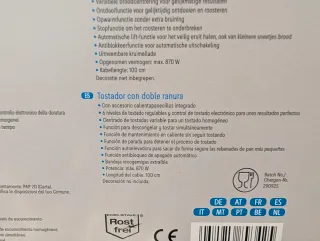 Tostadora SilverCrest 2 Rebanadas Nueva