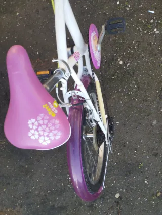Bicicleta infantil rosa y morada