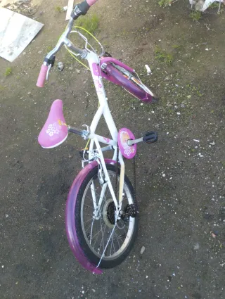 Bicicleta infantil rosa y morada