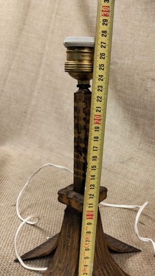 Lámpara Antigua Forja Madera Metal