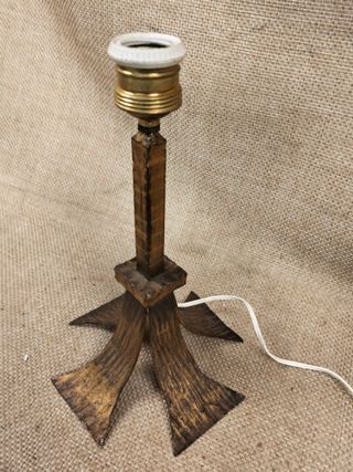 Lámpara Antigua Forja Madera Metal