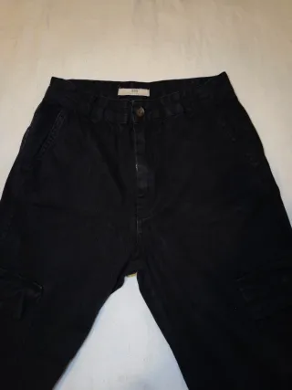 Pantalones cargo negros SM