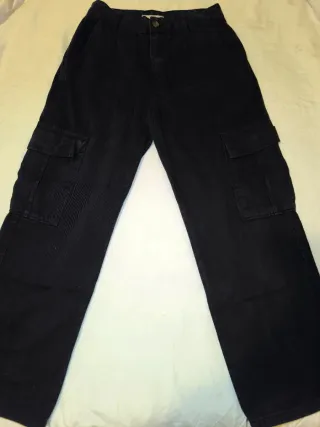 Pantalones cargo negros SM