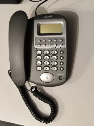Teléfono fijo Telecom gris
