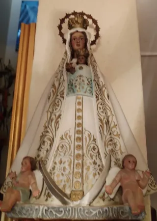 Estatua Virgen de Begoña Antigua .40 X30