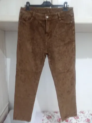 Pantalón de pana marrón Más Mengfu