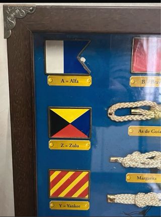 Cuadro Nudos y Enseres Náuticos con Cristal