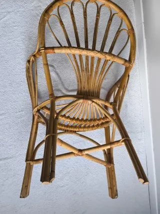 SILLA MIMBRE BAMBÚ TERRAZA JARDÍN CASA PUEBLO