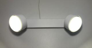 Faretti orientabili 2 luci metallo bianco