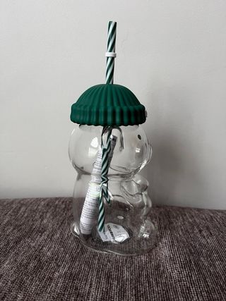 Vaso Oso Starbucks 20oz Tapa Verde