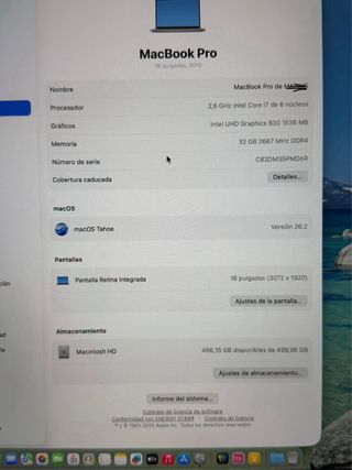 MacBook Pro 16 2019 TB