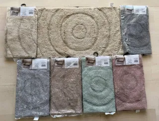 Tappeti bagno in tessuto - Set 5 colori