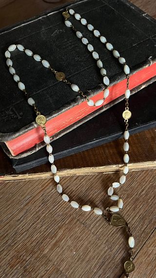 Rosario de nácar antiguo 50cm