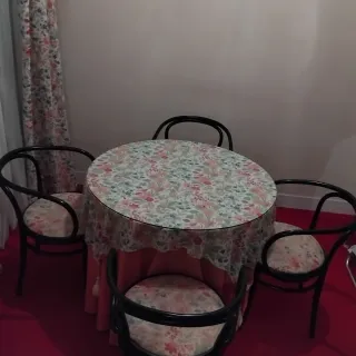 Juego de Comedor: Estilo Thonet y Mesa Camilla